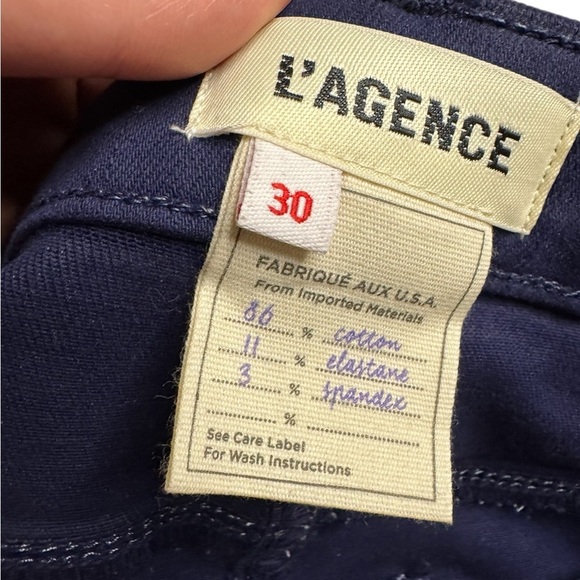 L'Agence Jyothi High Rise Split Ankle Jean Midnight Coated - Picture 5 of 6